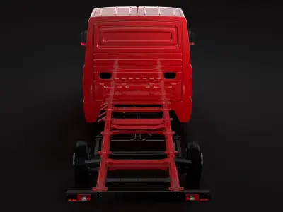 VW Crafter Chassi DoubleCab L3 2017 3D model