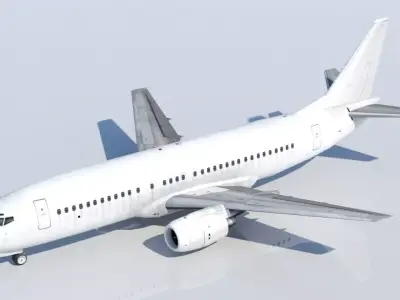 B737-400 Classic  Static Blank Low-poly 3D model