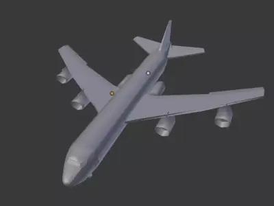 pasanger plane with interiors 3D model