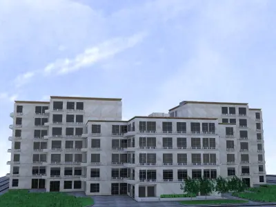 architecture apartment building 3D model