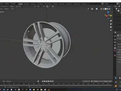 Disk for Mersedes GLE Low-poly 3D model