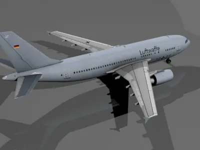 A310-300 Low Polygon  Low-poly 3D model