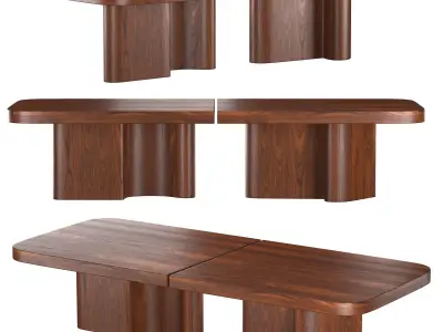 CAMUR TWO-PART DINING TABLE 3D model
