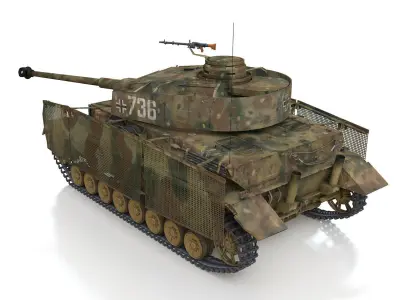 PzKpfw IV - Panzer 4 - Ausf J - 736 3D model