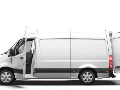 Mercedes Benz Sprinter L2H2 RWD HQ Interior 2025 3D model