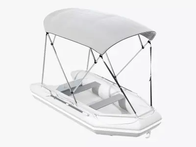 Boat inflatable 03 sunshade 3D model
