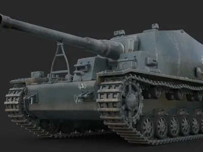 Tank K18 Auf Panzer Vray  3D model