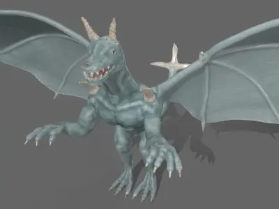 DRAGON with wings 3D model