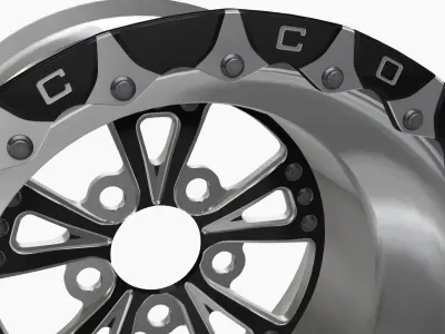 RC Components Torx rear wheel heathen beadlock Low-poly 3D model