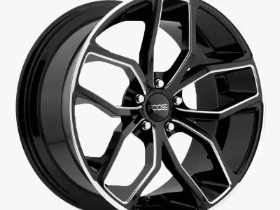 FOOSE Outkast Wheel Offset Black With Machined Accents 3D model