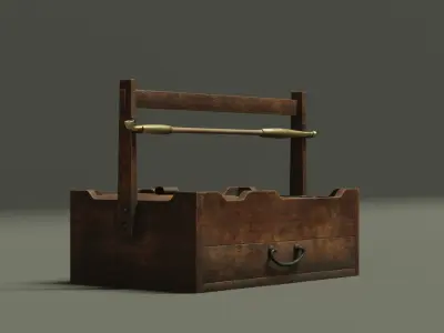 Japanese Smoking Set Low-poly 3D model