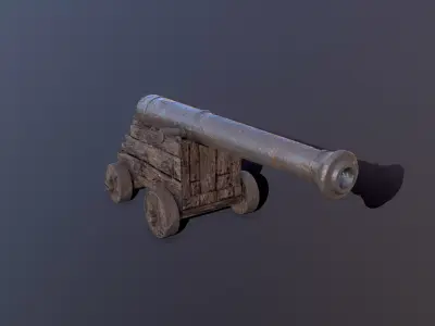Medieval cannon Free 3D model