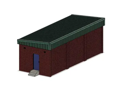 Model Railway Modern Lineside Building 3D print model