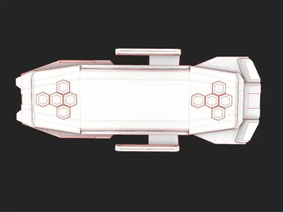 Hoverboard spaceship Free low-poly 3D model