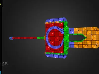 The mighty Hammerblade Low-poly 3D model