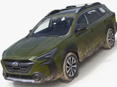 Subaru Outback 2025 Green Dirty 3D model