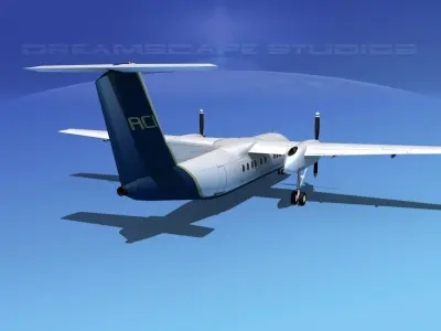 Dehaviland DHC-8 100 Air Charter Intl 3D model