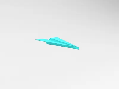 Paper Plane Pack 03 Low-poly 3D model