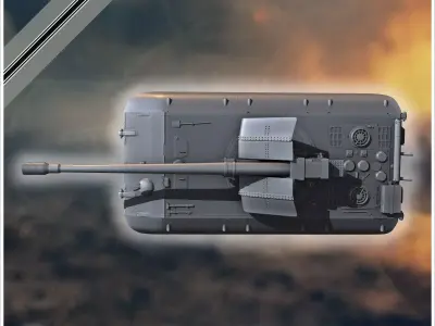 E-100 Waffentrager 128mm Pak 44 Entwicklung tank destroyer - Ger 3D print model