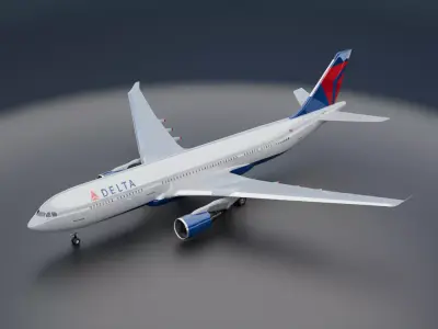 Airbus A330-300 Delta Airlines Livery 3D model