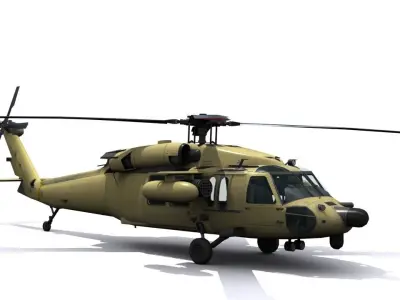 Army Blackhawk Low-poly 3D model