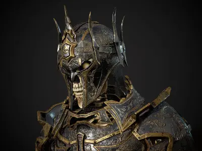 Skeleton Lord Low-poly 3D model