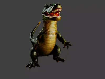 Crocodile Animal Low-poly 3D model