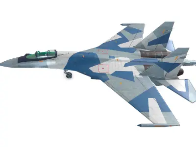 Sukhoi Su-35 Low-poly Low-poly 3D model