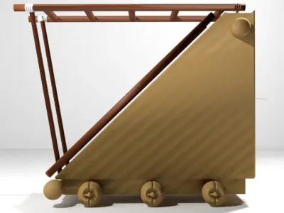 Medieval War Machine - Siege Ladder 3D model