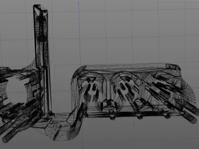 Plastic clamp and anchor for wiring 3D model