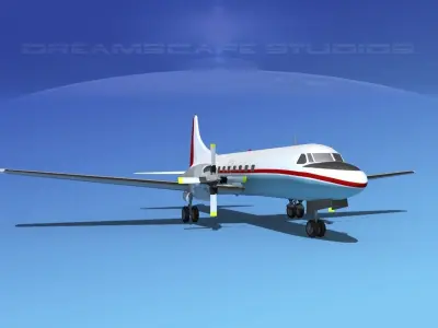 Convair CV-580 Sea Air Motive 3D model