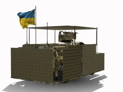 LMV 4X4 IVECO UKRAINE Low-poly 3D model