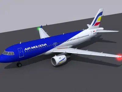 Airbus A320 livery Air Moldova 3D model
