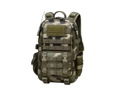 Military Tactical Backpack Combat Gear Bag 07 3D model