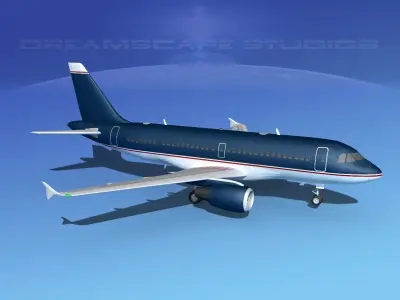 Airbus A319 Corporate 2 3D model