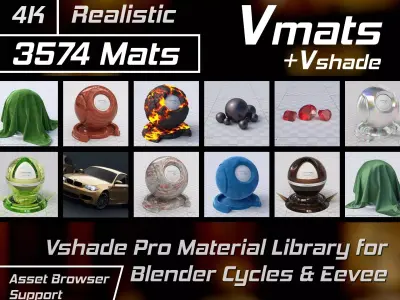 VMATS Realistic Material Library for Blender Cycles and Eevee Texture