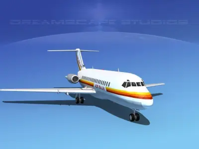 Doulgas DC-9-20 Air Baja 3D model