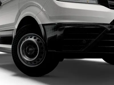 VW Crafter Single Cab Tipper 2021 3D model