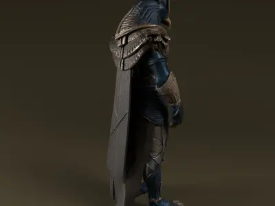 Horus Egyptian Deity Low-poly 3D model