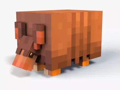 Minecraft Armadillo Low-poly 3D model