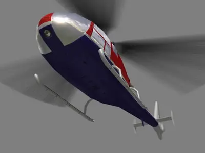 Gazelle V4 Helicopter Low-poly 3D model