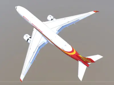 Airbus A350-900 Hong Kong B-LGA livery Low-poly 3D model