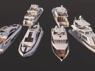 Yacht boat cruise collecttion 3 3D model