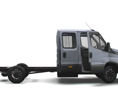 Iveco Daily Crew Cab L3 Chassis 2023 3D model