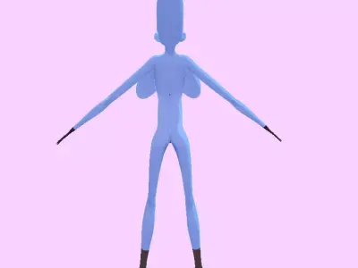 samara is a calm character from the planet pluto Low-poly 3D model