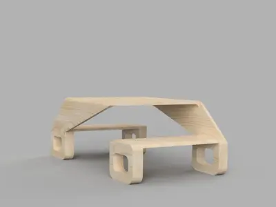 Modern Urban Outdoor Bench - Perfect for Modern Outdoor Spaces 3D print model