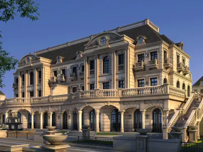 villa mansion in shanghai 3D model