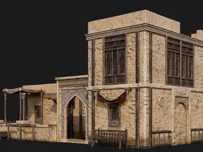 37-40 - Arabic Houses 4K Low-poly 3D model