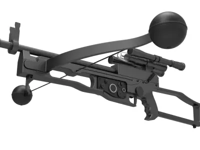 Chewbacca bowcaster from Star Wars The Force Awakens 2015 3D model