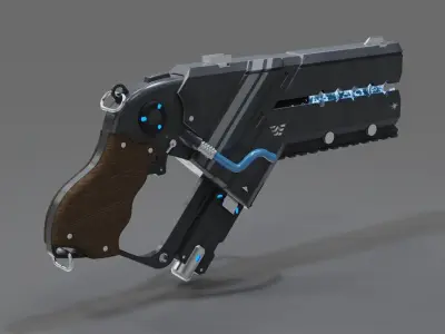 Plasma futuristic gun 3D model